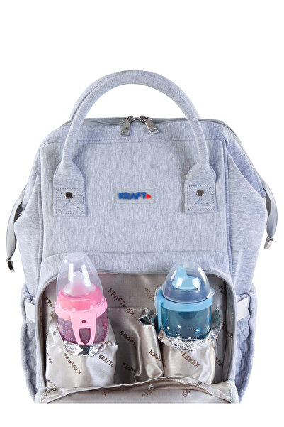 Kraft Ebony Bebek Bakım Sırt Çantası Gri