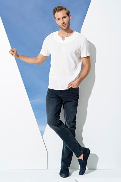 For You Man Organic Single Button Short Sleeve White Shirt