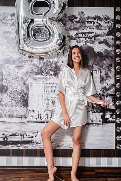 FOR YOU MODA Robe de mireasa brodata argintiu satinat