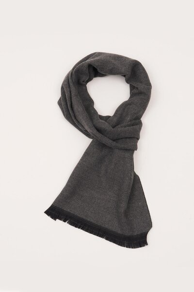 For You Accessories Μαύρο κασκόλ διπλής όψης