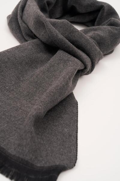 For You Accessories Μαύρο κασκόλ διπλής όψης