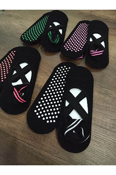 Leement socks Дамски чорапи за йога и пилатес с цветен принт, 4 чифта