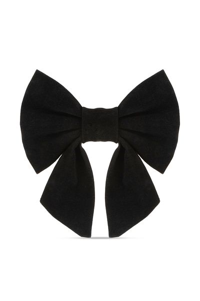 Lusi Doog Black Velvet Female Dog Bow Tie - Bow Tie Only, Collar Not Included