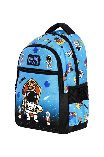 Çanta Trend Rucsac de școală cu model astronaut negru-albastru - Suport pentru prânz și stilou