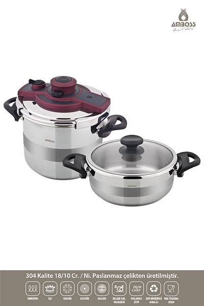 Amboss Amethyst 3.5+7 Lt Pressure Cooker Set
