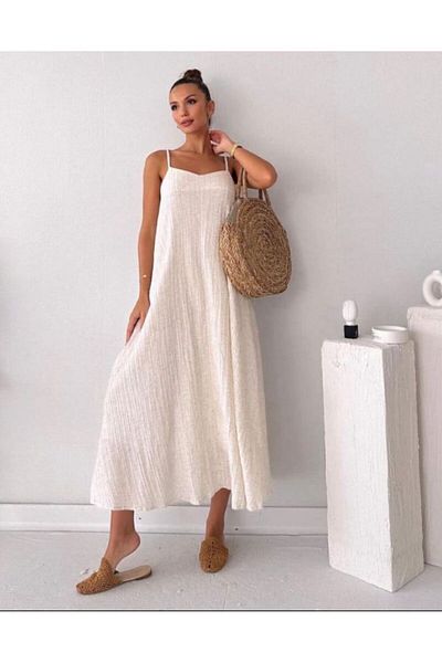 Oyer Moda Rochie de in cu bretele subțiri