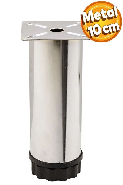 Badem10 Akça Ayarlanabilir 10 Cm Krom Dolap Mobilya Kanepe Koltuk Baza Destek Ayağı Metal Ayakları