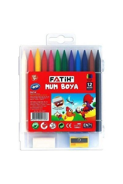 Fatih Crayon 12 Colors Long Crayon