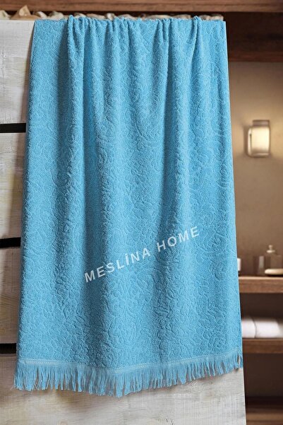 Meslina Home 80x160 Баня з бахромою - Великий рушник hs-banyotek-mınt