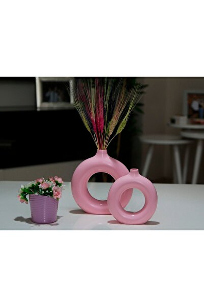 stonnish Halka Vazo Bohem Vazo 2 Li Set Soft Pembe V0200000