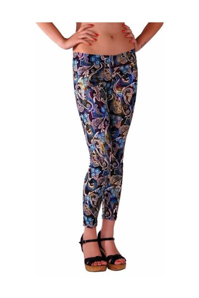 RedHotBest Kadın Paisley Pattern Fashion Tight - Şal Desenli Tayt