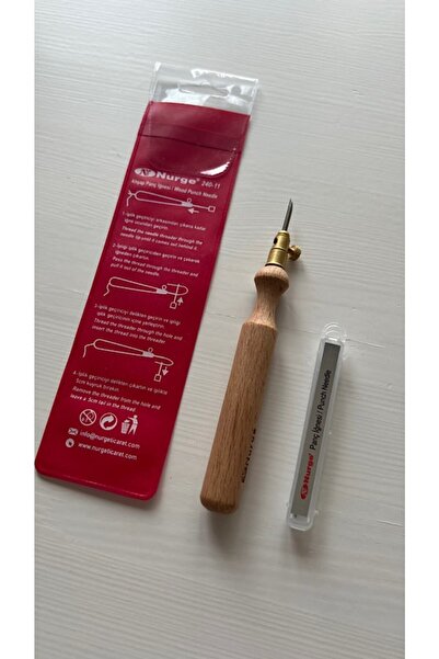 Nurge Punch Iğnesi, 3 Iğneli, Ahşap Saplı, 1.kalite