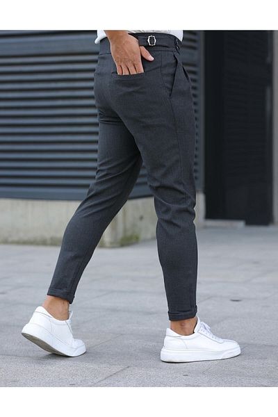 BYATA MENS STYLE Men's Italian Cut Fabric Trousers