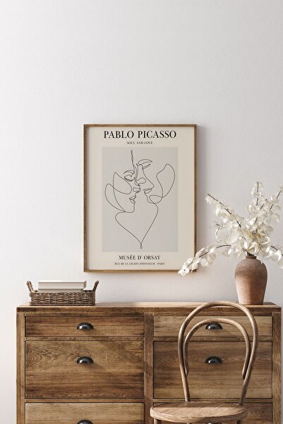 epiqart Picasso - Ahşap Desenli Çerçeve