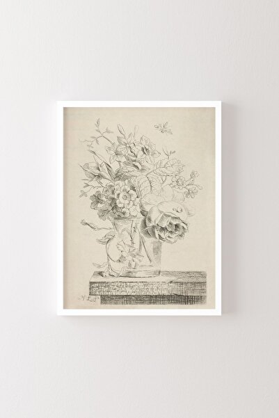 epiqart Desen cu flori - Cadru alb