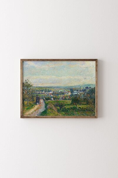 epiqart Saint-Ouen-L'Aumône - Camille Pissarro - Wooden Patterned Frame