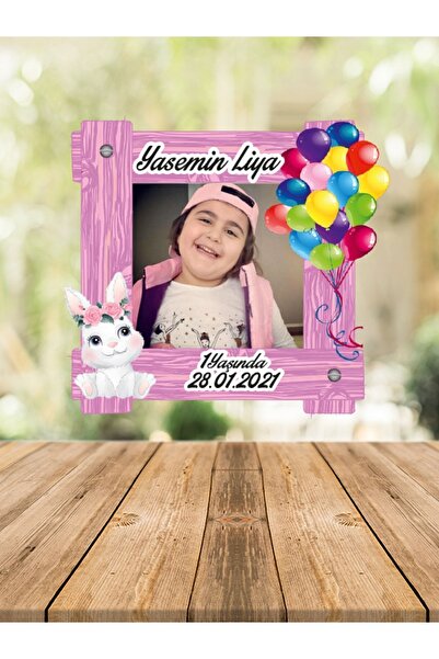 Melek Atölye - Bebek Çocuk Doğum Günü Resimli Ahşap Magnet Tavşan 12 Li Atoly...