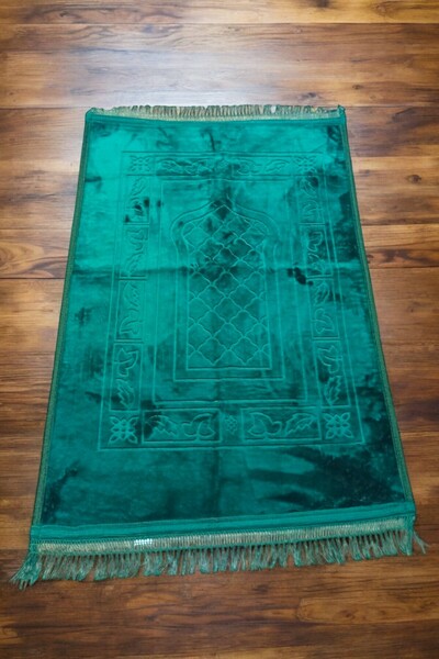 Hanedan Hediyelik سجادة صلاة قطيفة مضادة للانزلاق مقاس 80x120 سم مقاس كبير