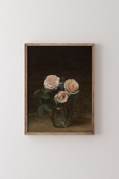 epiqart Allık Şakayıkı - Ahşap Desenli Çerçeve