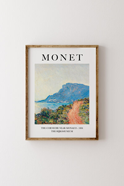 epiqart La Corniche - Claude Monet - Ramă cu model din lemn