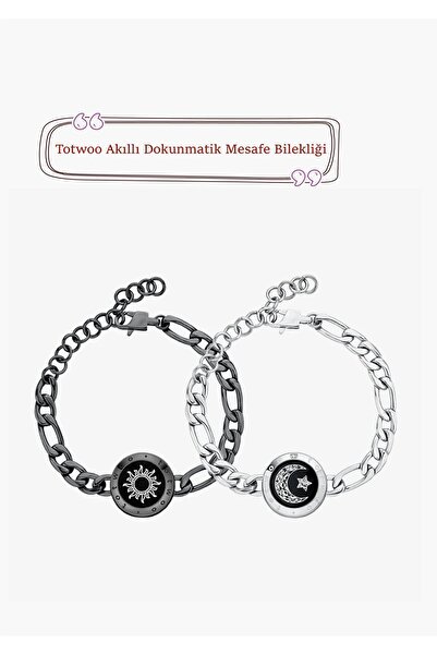 Totwoo Mesafe Bilekliği - Akıllı Dokunmatik Sevgililer Bilekliği