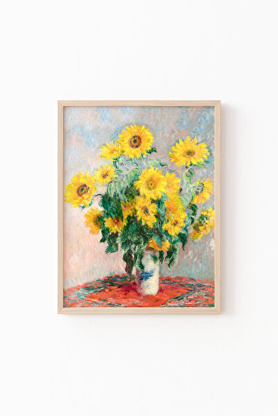 epiqart Ayçiçekleri - William Morris - Ahşap Desenli Çerçeve