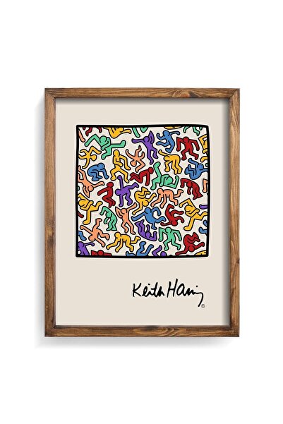 epiqart Κ. Χάρινγκ - Ξύλινος καρένταλος με σχέδια