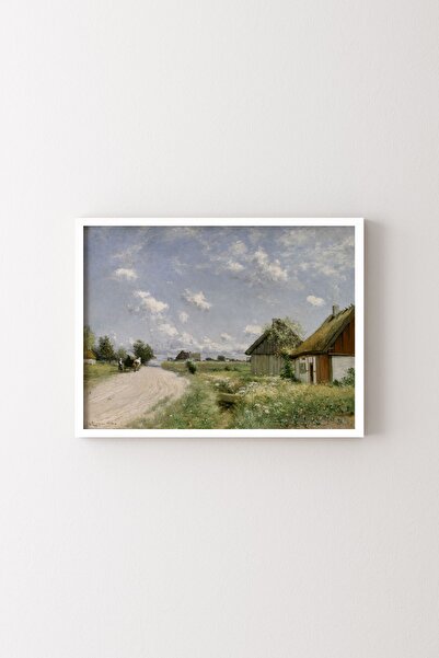 epiqart Peisaj de sat - Cadru alb