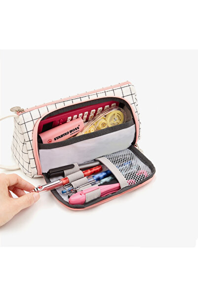 Streak Turquoise Color Travel Stationery Accessory Makeup Bag - Pencil Case & Desk Organizer