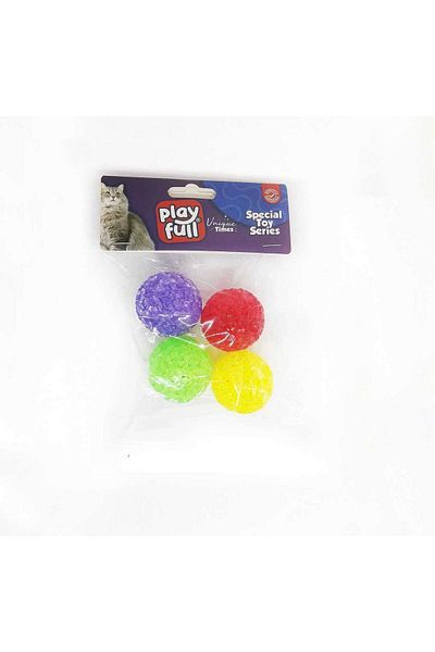PLAYFULL PF-4059-Playfull Plastic Ball Cat Toy 3.8 Cm