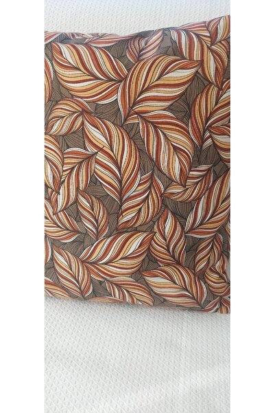 Şaheser غطاء وسادة منقوش بأوراق الشجر على الوجهين مقاس 43x43