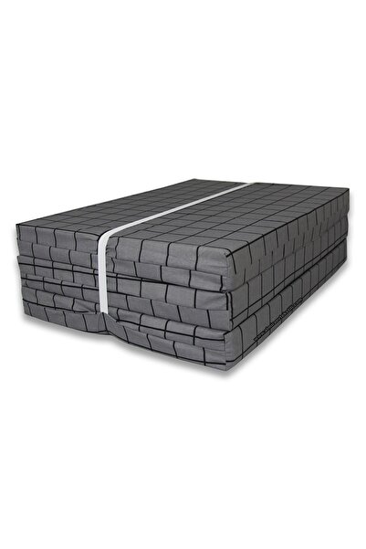 ALMİRA EV TEKSTİLİ Süngerli Katlanır Sünger Yatak Minder 80x180x6 Cm Ekose