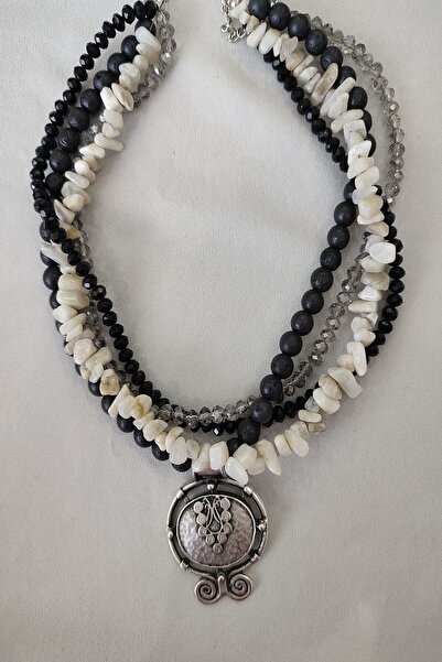 badeaccessories Ay Taşı, Lav Taşı, Kristal Doğaltaş Kolye