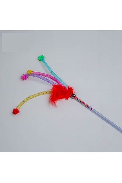Kor Cat Fishing Rod with Feather and Bell Cat Toy