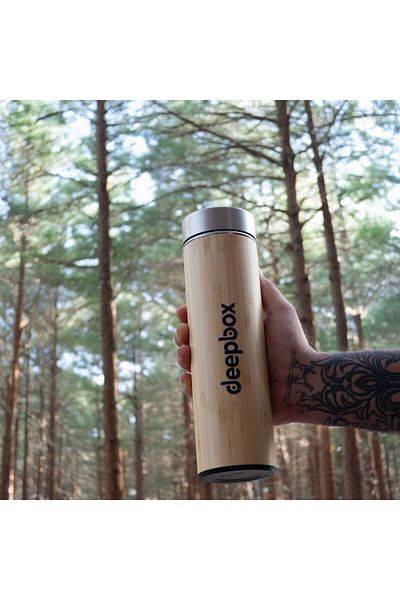 Deep Box 500 ml Capacity Wooden Bamboo Thermos