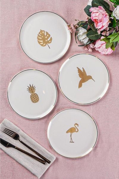 Porland Exotic Cake Plate 4 Pieces 18 cm