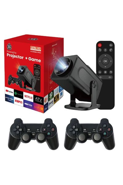 VOOKA Taşınabilir Game Projektör Full Hd 1080P 4k HY320 Projeksiyon Gamepad