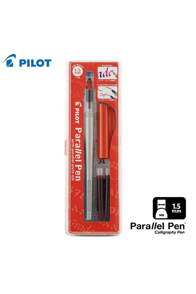 Pilot Parallel Pen 1.5mm Kaligrafi Kalemi Özel Seri Siyah Ve Kırmızı Mürekkebi hediyeli