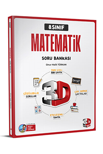 3D Yayınları 8.sınıf Sb Matematik Soru Bankası 2025 - 2026