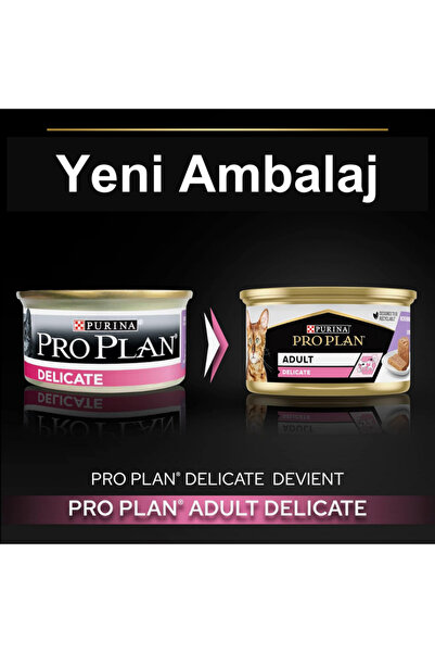 Pro Plan Delicate Hindi Etli Yetişkin Kedi Konservesi 85 Gr 24 Adet