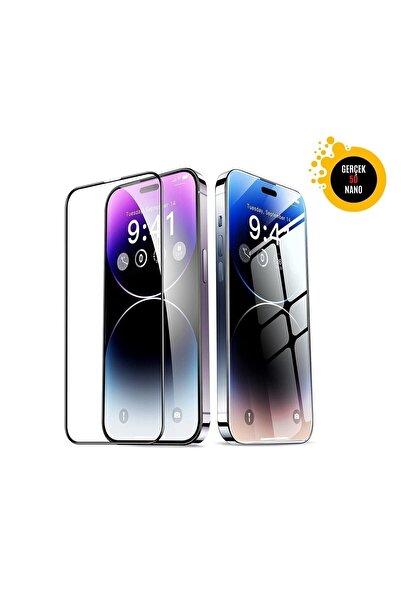 Noppax Iphone 14 Uyumlu Tam Kapatan Tamperli Cam Ekran Koruyucu Kırılmaz Cam 5d