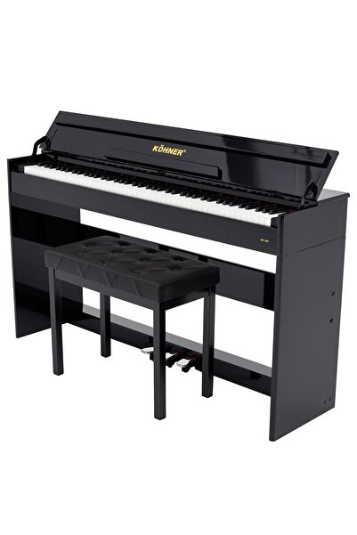 KÖHNER SLP-245 BK Dijital Konsol Piyano (Tuş Hassasiyetli, 88 Tuşlu) - Kulaklık ve Tabure Hediyeli