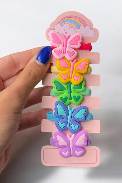 TAKIŞTIR Colorful Butterfly Figured Children's Buckle Set