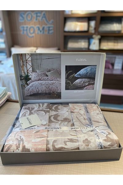Çapa Home Double Floral Duvet Cover Set - 100% Cotton Anchor Home
