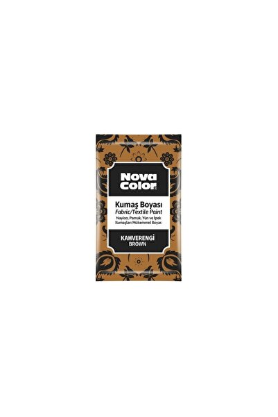Nova Color Fabric Textile Toz Teksil Kumaş Boyası Kahve Renk Kıyafet Elbise Ç...