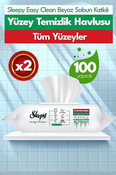 Sleepy 200 Pieces of Surface Cleaning Towels - 2 Pieces of 100