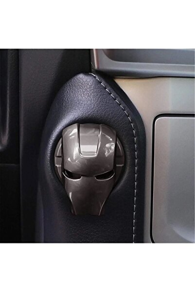 Otoaction Start Stop Çerçevesi Koruyucu Kapak Metal Iron Man Siyah