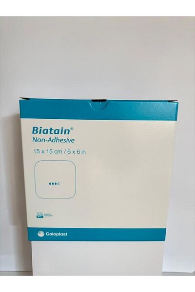 Coloplast 33413 Biatain Non-Adhesive Foam Wound Cover 15 Cmx15 Cm 5 Pieces
