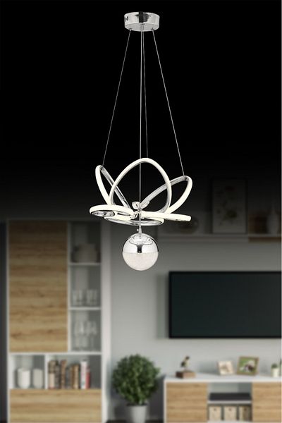 OSC HOME AYDINLATMA TASARIM Controlled Led Chandelier Lotus Lux 3 Separate Light Burning Features