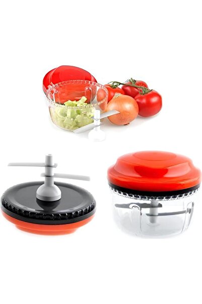 Genel Markalar 2 Bıçaklı Yuvarlak Pratik El ile Döndürmeli Çevirmeli El Rondo...